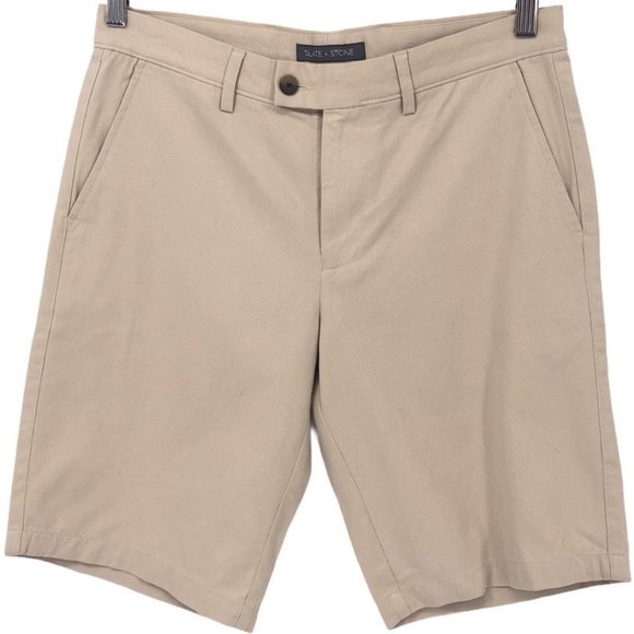 SLATE & Stone Flat Front Khaki Shorts - Picture 1 of 7
